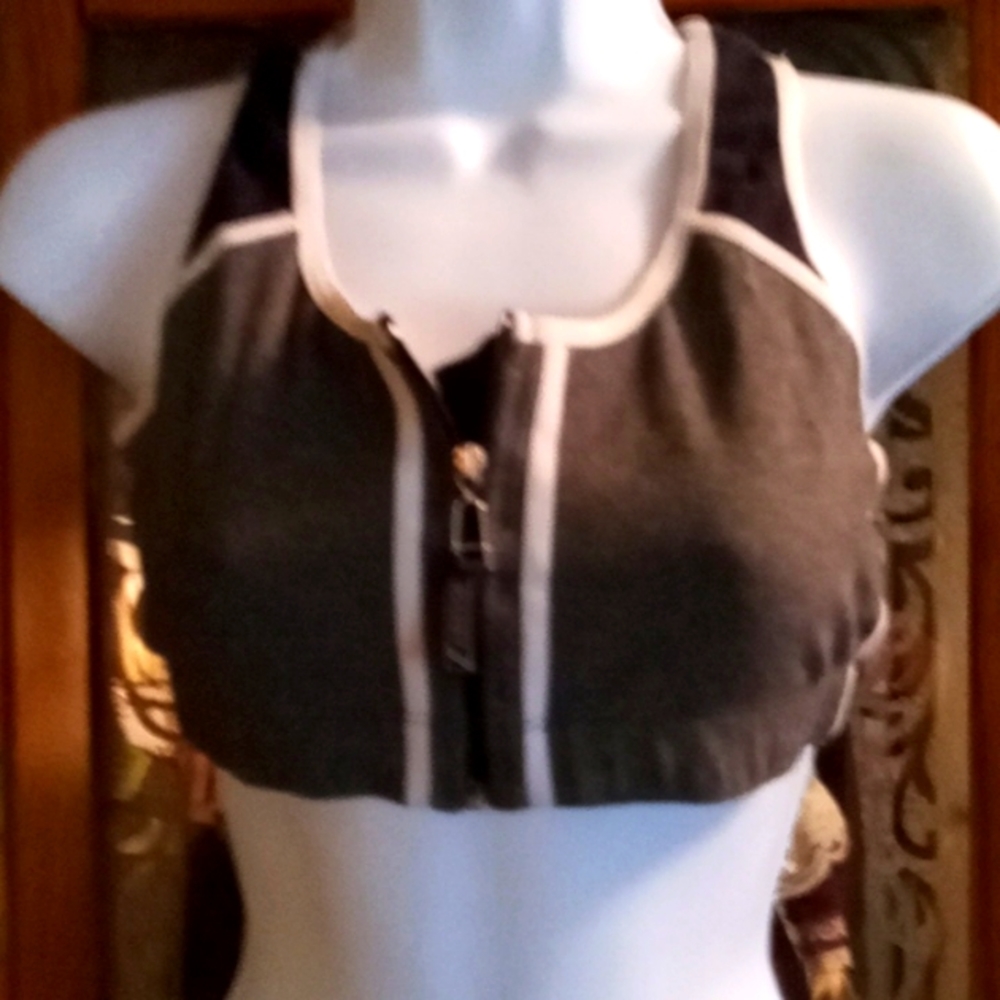 NWOT, Jockey Bodywear, Short Style,Sports Bra with Zip Down Front